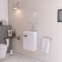 Lave-mains de salle de bains Sweet 41 x 50 x 22 cm MDF blanc + miroir 35 x 44 cm