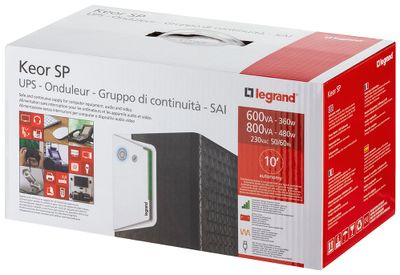 Onduleur tour line-interactive 600VA 360W 1 prise + 1 IEC - Keor LEGRAND