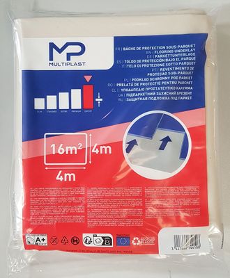 Film pare-vapeur polyéthylène pour sous-couche revêtements de sols,parquet-rouleau 16m² MULTIPLAST