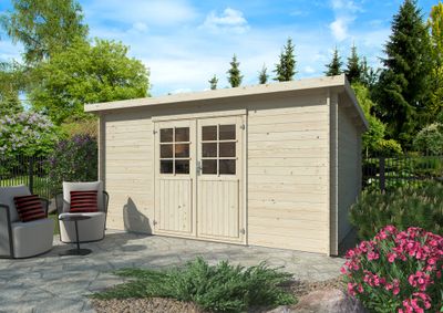 Abri de jardin bois Lola2 Naturel 10,4m2 Livraison à domicile incluse