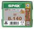 Vis tête disque Torx 8 x 140 mm par 50 SPAX