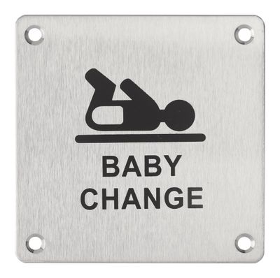 Plaque signalétique à visser Espace bébé 100 x 100 mm THIRARD