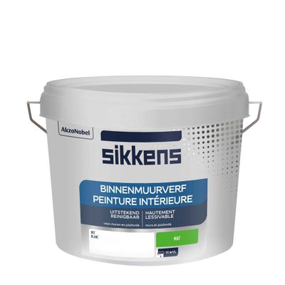 Peinture murs et plafonds acrylique blanc mat 10 L - SIKKENS