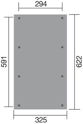 Carport simple 609 Livraison gratuite domicile, Livraison à domicile incluse - WEKA