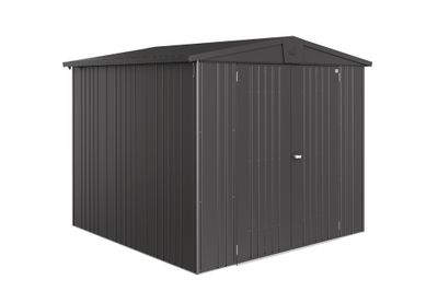 Abri de jardin en métal Europa 4.93 m² gris foncé Taille 4 BIOHORT Livraison à domicile incluse