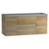 Caisson de salle de bains Thana 2 tiroirs 2 portes L120 x H55 x P45 cm panneau de particules chêne naturel