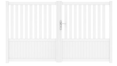 Portail battant aluminium CHAMBERY l.3,5 x H.1,60 m blanc JARDIMAT