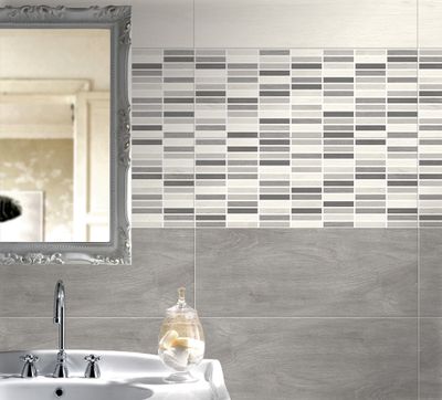 Faïence Allwood 20 x 50 cm gris paquet de 1,6 m²