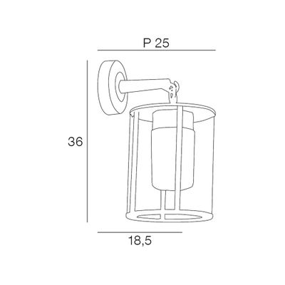 Applique extérieur E27 Syracuse noir IP54 100W - COREP