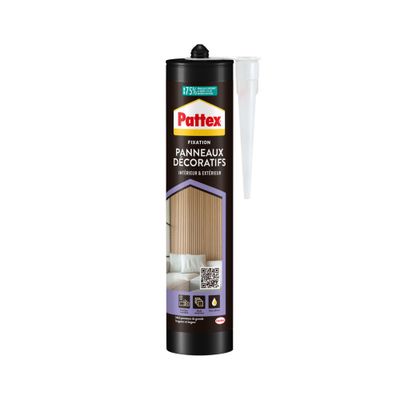 Colle de fixation Panneaux décoratifs cartouche 470 g - PATTEX