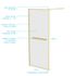 Paroi de douche à l'italienne 100x200 cm profilé or verre transparent 6 mm Golden Edge - AURLANE