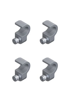 Supports x4 New Rondo - Aluminium anodisé RAL 7016 - Pour verre acrylique - SOGEM