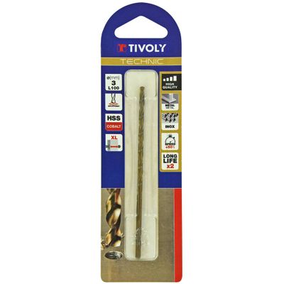 Foret métal HSS long de 100 mm et diamètre 3 mm - TIVOLY