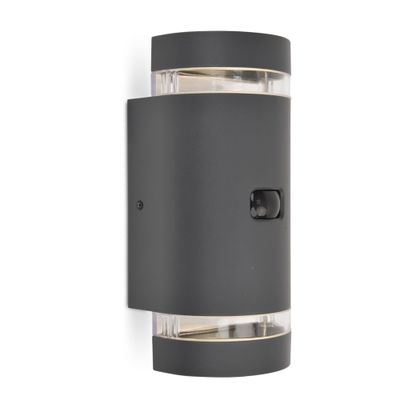 Applique extérieur GU10 détecteur de mouvements Focus anthracite IP44 2X7W - COREP