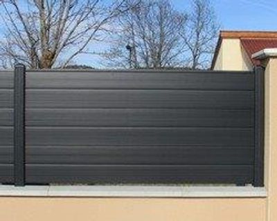 Poteau de clôture P-MEX gris anthracite H 2,30 m - 80 x 80 mm - MOREY