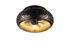 Ventilateur de plafond design 3xE27 + télécommande Noir/Or Ø50cm - Bidar REALITY