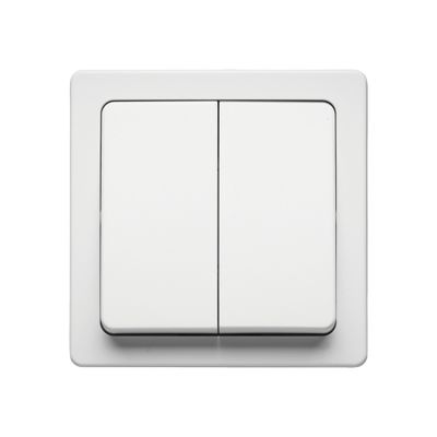 Double interrupteur va-et-vient en saillie Blok blanc - DEBFLEX