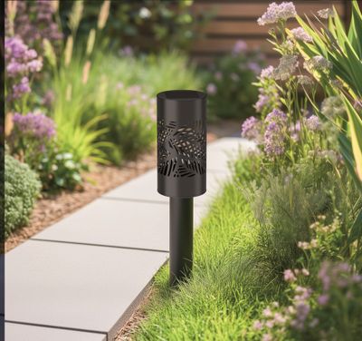 Bornes solaires à piquer avec détecteur crépusculaire LED blanc chaud  IP44 par 3 - XANLITE