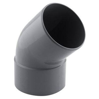Coude PVC évacuation 45° mâle/femelle Ø80 - FITT