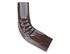 Coude frontal exterieur aluminium marron 60 x 80 mm pour gouttière EDILIANS