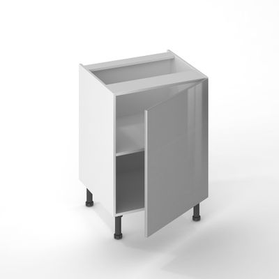 Façade de cuisine 1 porte Gris Aluminium  70 x 60 cm pour meuble haut et bas