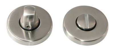 Rosaces de porte rondes à condamnation Mira nickel mat diamètre 50 mm  ALPERTEC