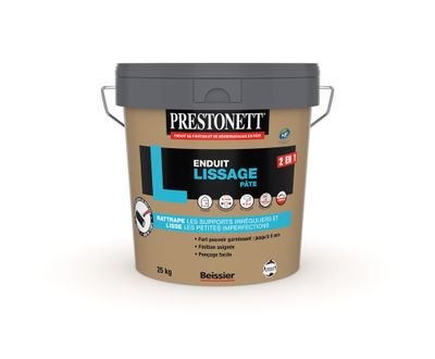 Enduit de lissage en pâte type L 25KG PRESTONETT