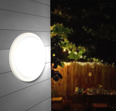 Hublot LED détecteur de mouvements Méribel noir ou blanc IP54 1600 lumens blanc neutre - ARLUX