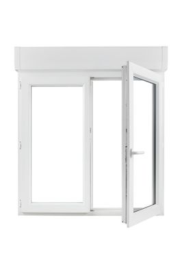 Fenêtre PVC blanc 2 vantaux volet roulant intégré H.125 x l.100 cm CLOSY