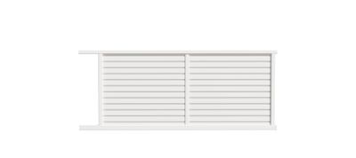 Portail coulissant aluminium ALIZEE l.4,00 x H.1,65 m blanc  - PREFALU