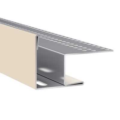 Profil de linteau et de départ alu pose verticale bardage Hardie Plank VL sable clair - longueur 3000 mm - JAMES HARDIE