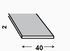 Profilé plat aluminium brut 40 x 2 mm 1 m  CQFD