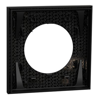 Plaque de finition 1 poste Odace 2025 noir onyx - SCHNEIDER ELECTRIC