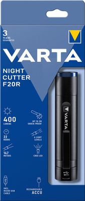 Lampe torche Night Cutter rechargeable 400 lumens - VARTA