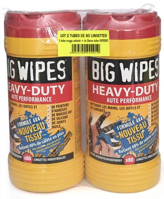 Lingettes industrielles par 80 x2 - BIG WIPES