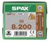Vis tête disque Torx 8 x 200 mm par 50 SPAX