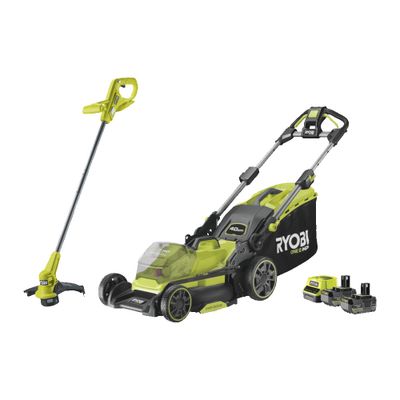 Tondeuse à batterie 40 cm RY18LMX40B-240 + coupe bordure RY18LT23A-0 - RYOBI