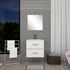 Meuble de salle de bains Volta 2 tiroirs L60 x H50 x P46 cm MDF blanc