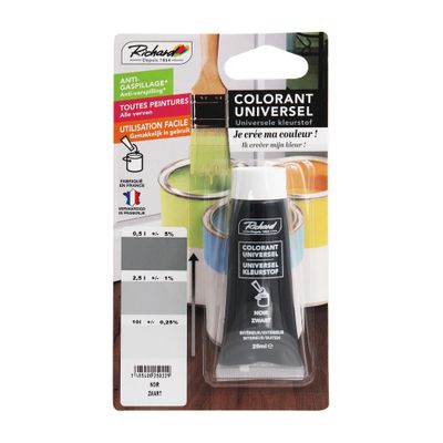 Colorant universel pour peinture 25 ml noir RICHARD