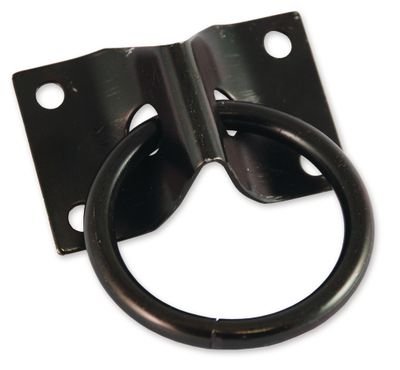 Platine à anneau acier zingué noir diamètre 7 mm diamètre intérieur 50 mm platine 70 x 45 mm CHAPUIS