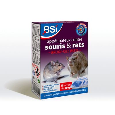 Appât pâteux anti rats et souris Brodi-Kill - BSI