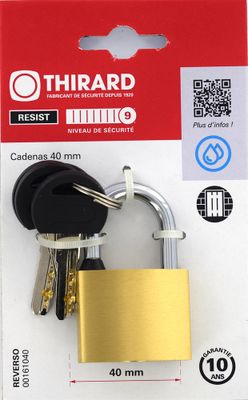 Cadenas à clé Reverso 40 mm THIRARD
