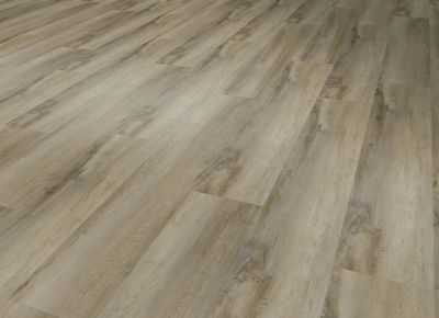 Lame PVC clipsable sous-couche intégrée effet bois taupe MADINA ép 5,7 mm 22,9 x 1250 cm compatible pièce humide 2m²/pqt GERFLOR
