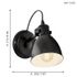 Spot mural en saillie orientable E27 40W métal noir - Priddy EGLO