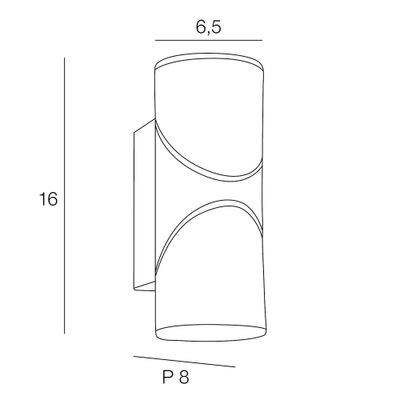 Applique extérieur LED 2 têtes orientables Polaris noir IP54 1300 lumens blanc neutre - COREP