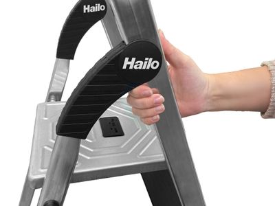 Escabeau 5 marches BlackLine Pro 4XL aluminium - HAILO