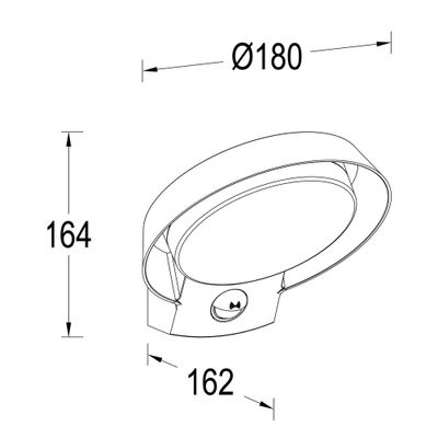 Applique extérieur LED détecteur de mouvements Polo anthracite IP44 1100 lumens blanc chaud - COREP
