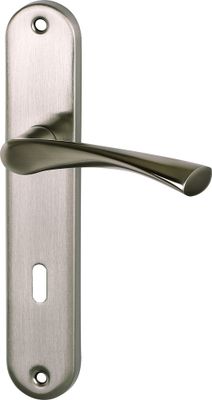 Poignées de porte sur plaques à clé Urbaine aluminium métal nickel mat ALPERTEC