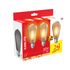 Ampoules LED E27 Edison à filament 350 lumens blanc chaud par 3 - XANLITE