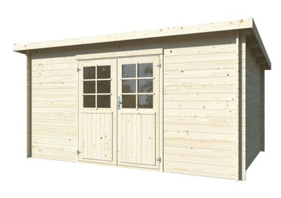 Abri de jardin bois Lola2 Naturel 10,4m2 Livraison à domicile incluse